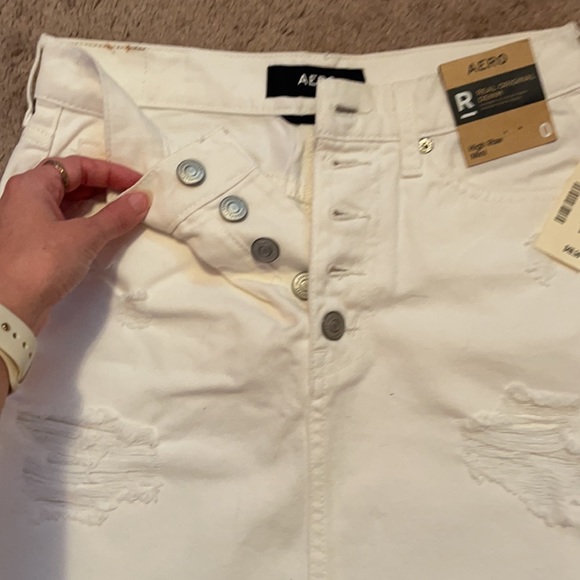 NWT High Rise White Mini Skirt - Picture 2 of 3